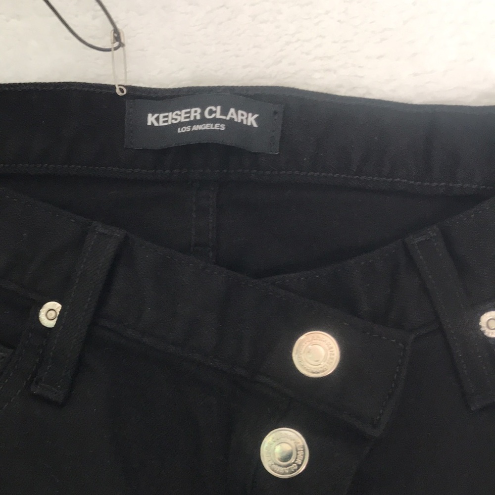 Keiser Clark Racer Skinny Glitter Black Jeans - Picture 3 of 5